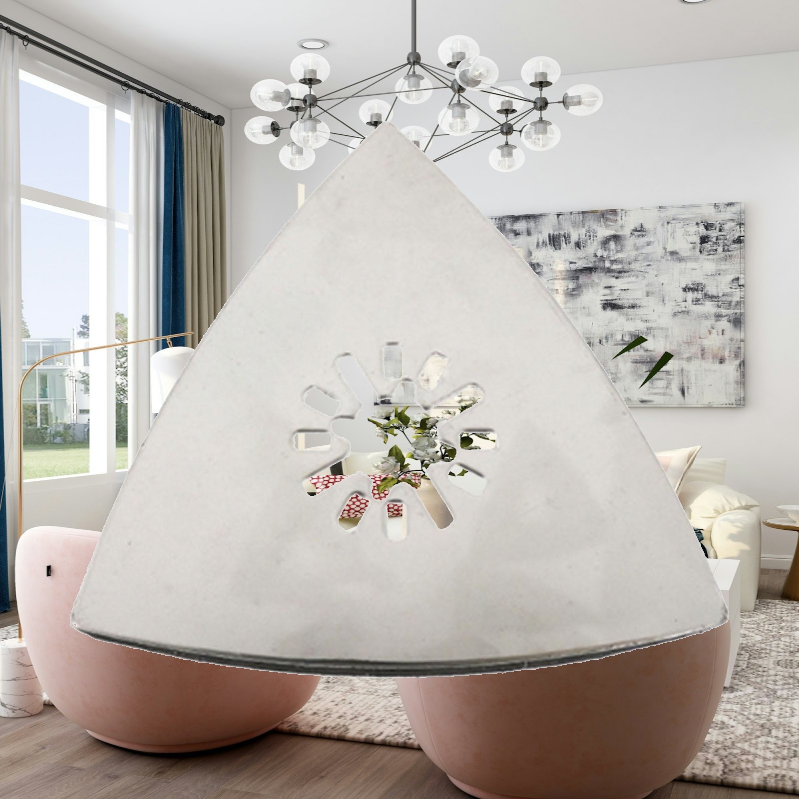 Detail Sander Corner - Herramienta Oscilante Multiusos, Almohadillas de Lijado