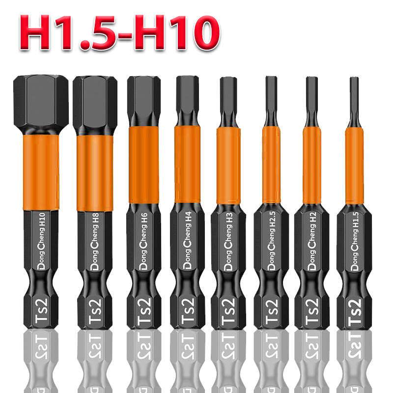 Power Key Tools - Punta de destornillador hexagonal magnética negra