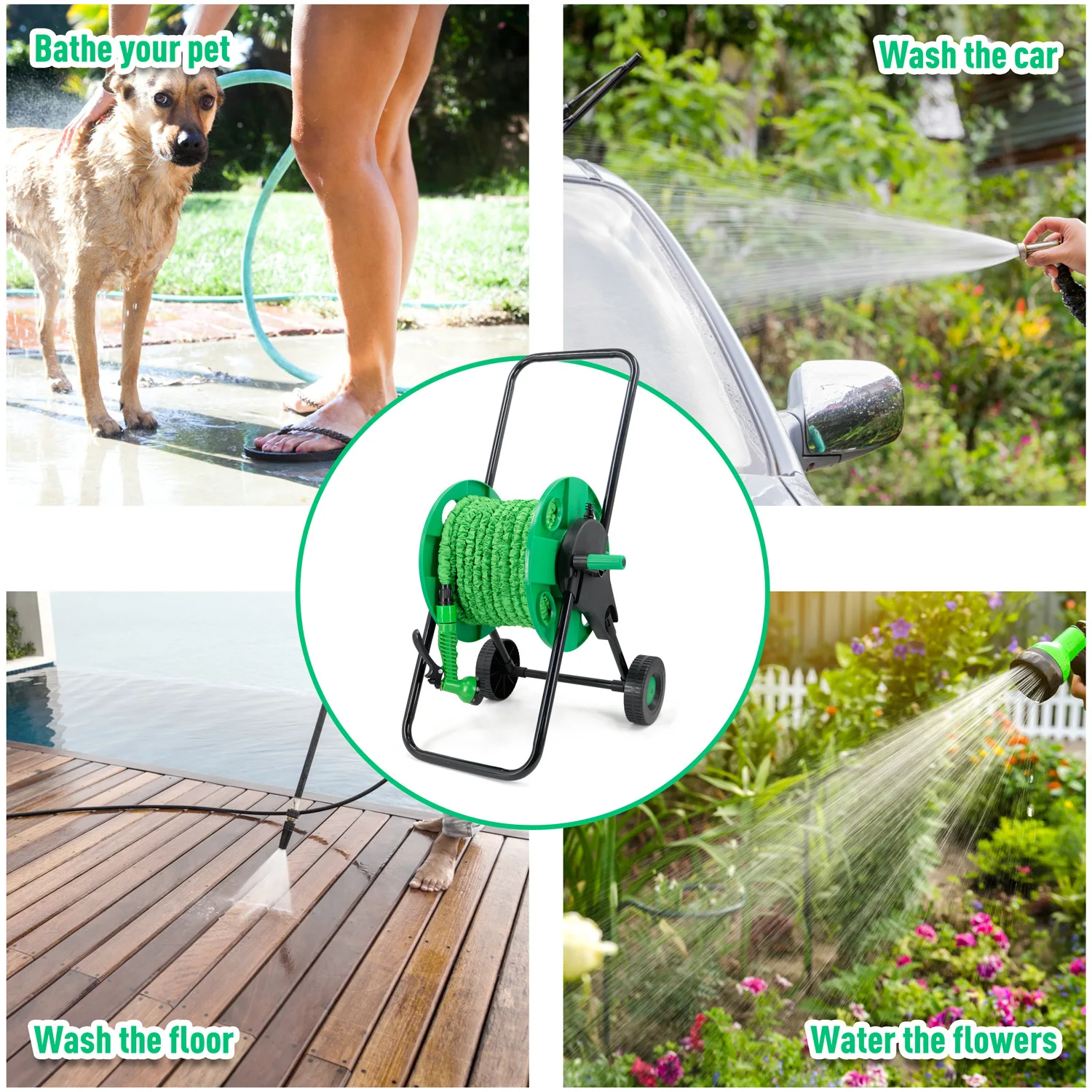Power Tools Garden - Carrete de Almacenamiento de Tuberías de