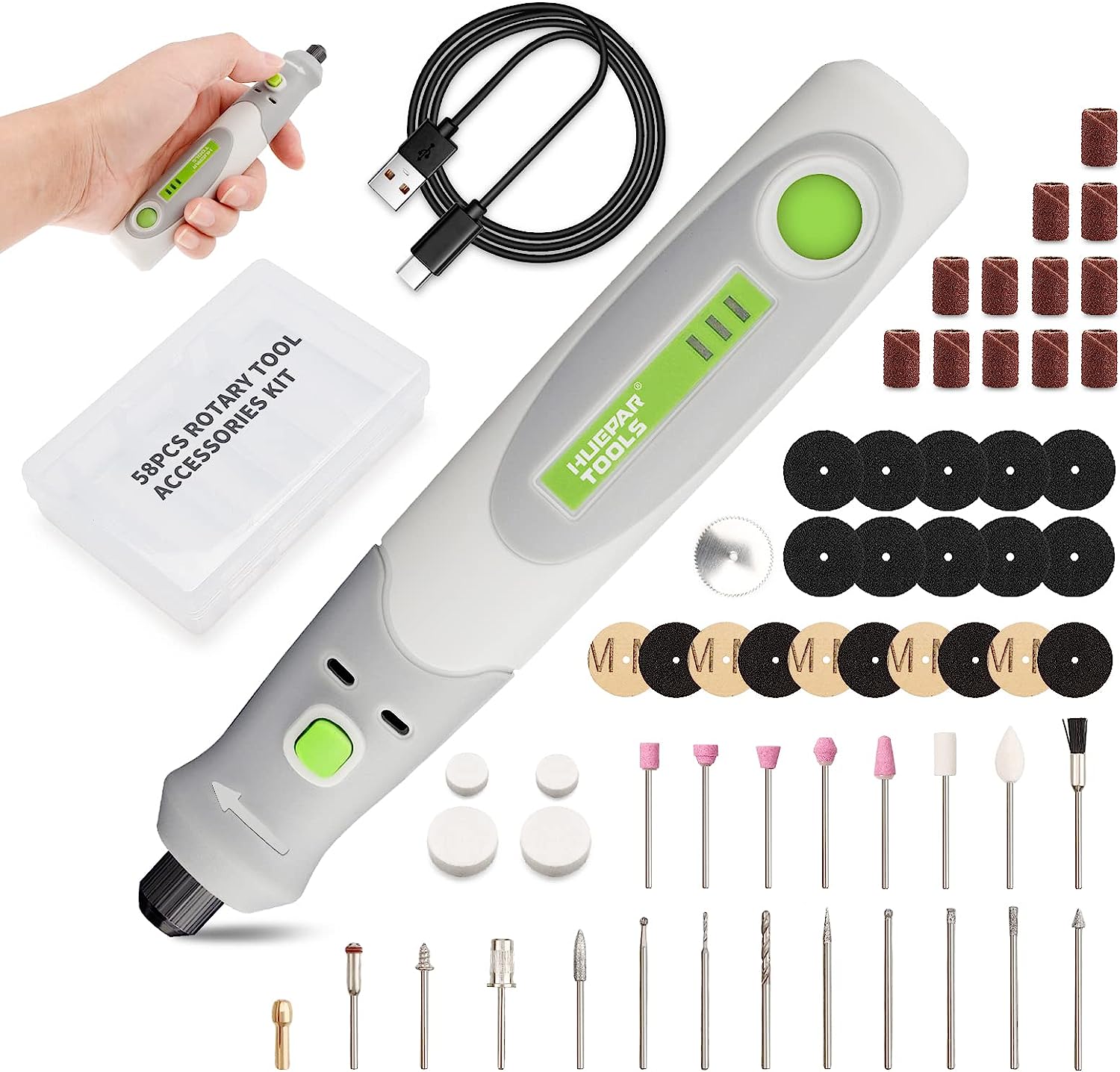 Power Tools Jack - Juego de herramientas rotativas inalámbricas para