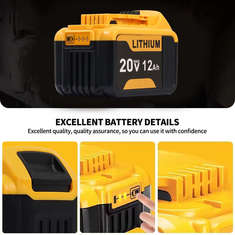 Batería de Repuesto de 12.0Ah  - Power Tools Yellow And Black reseña y precio