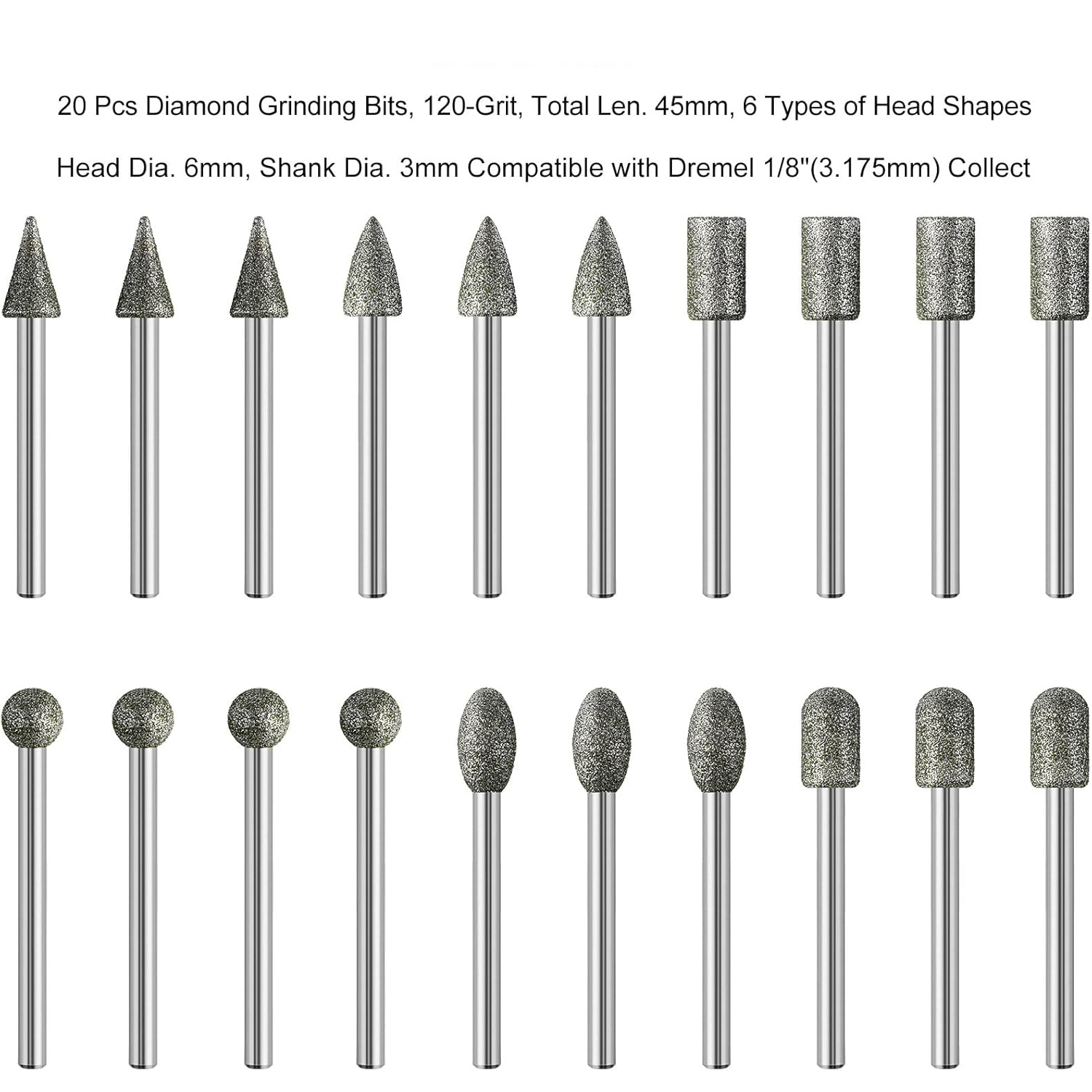 20 piezas de brocas de diamant - Power Tools Accessories reseña y precio