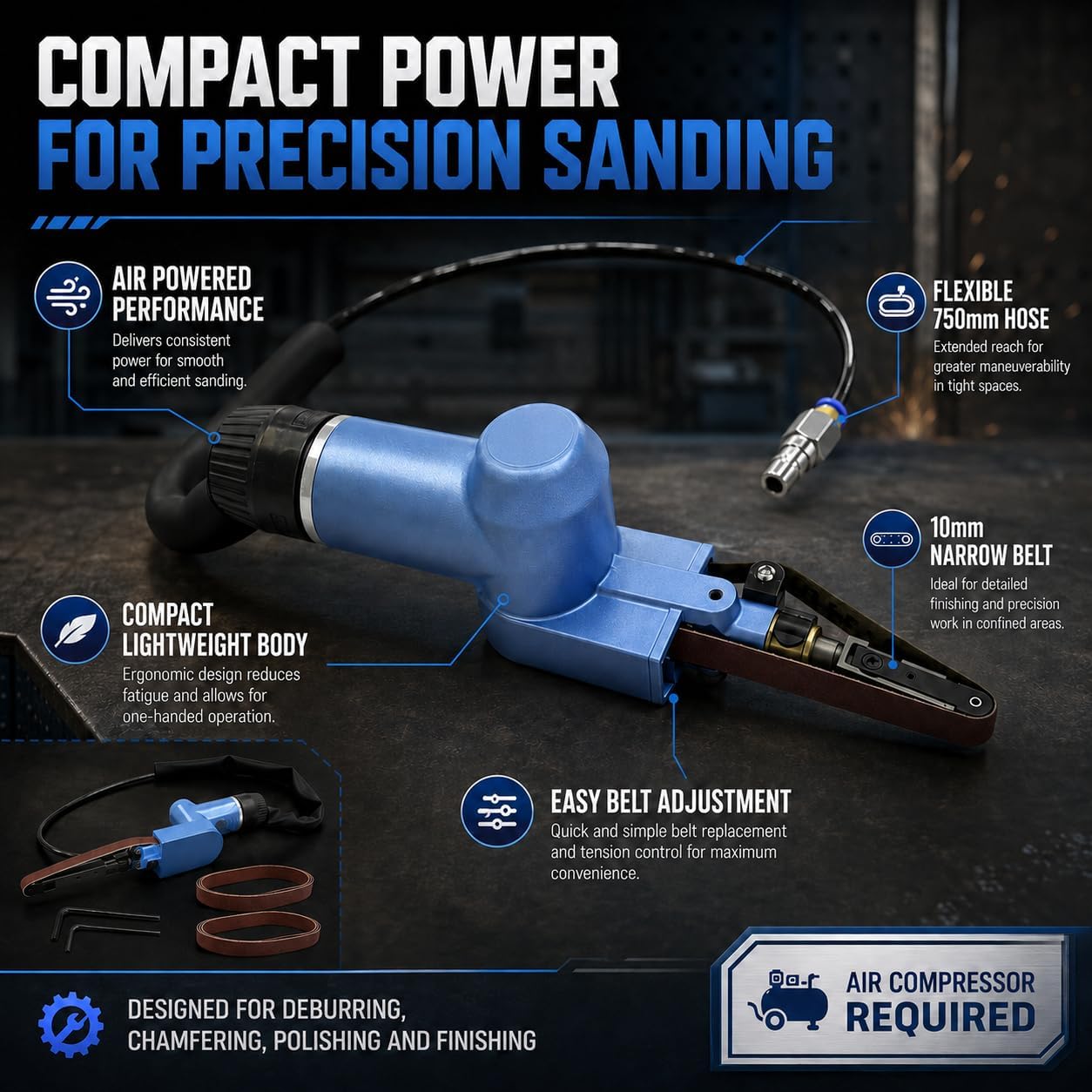 Lijadora Neumática de Dedo WIL - Detail Sander Corner reseña y precio