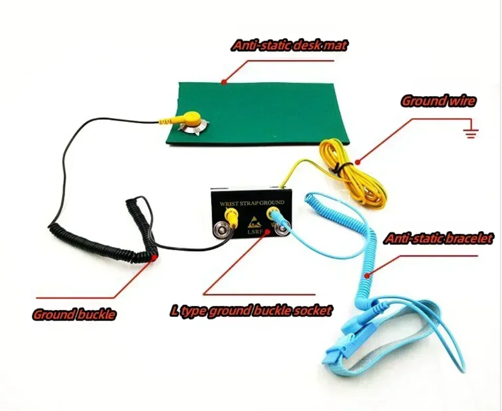 Cable de tierra ESD antiestáti - Power Tools Yellow And Black reseña y precio