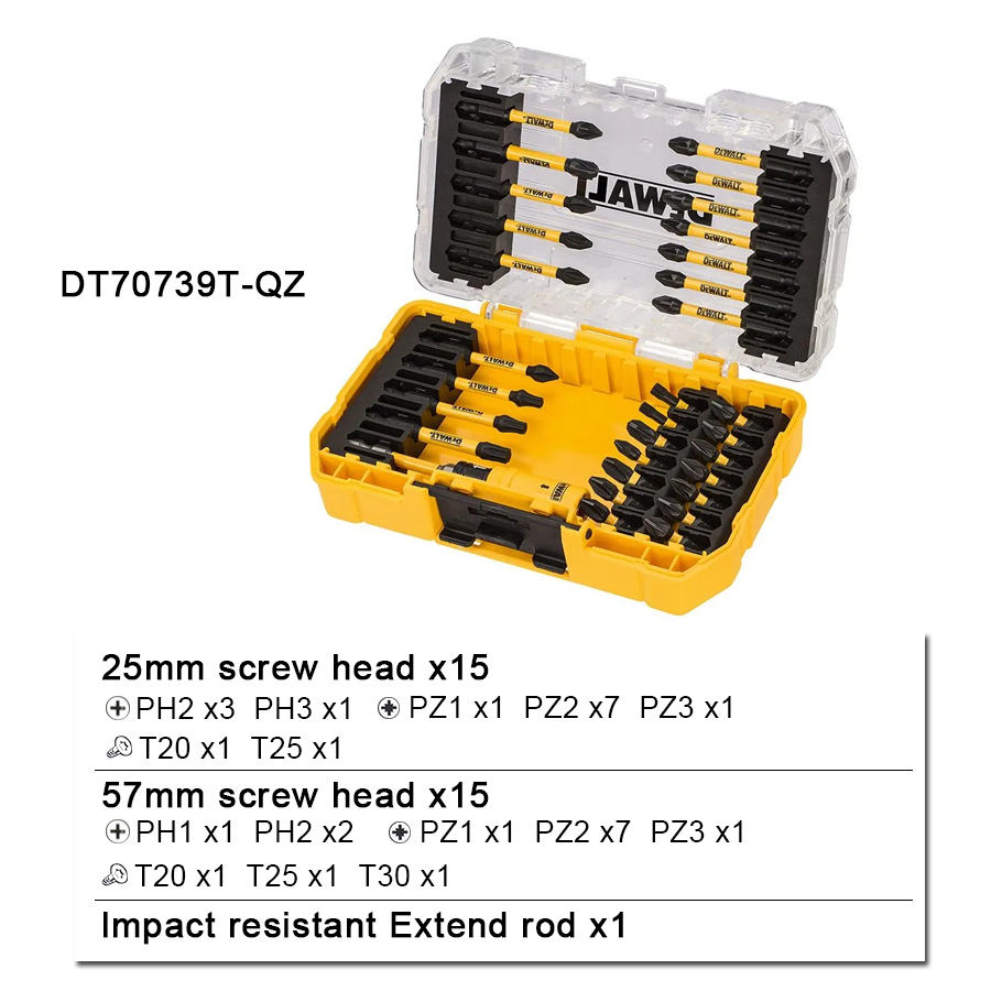DeWalt Juego de 31 piezas de c - Power Tools Yellow And Black reseña y precio
